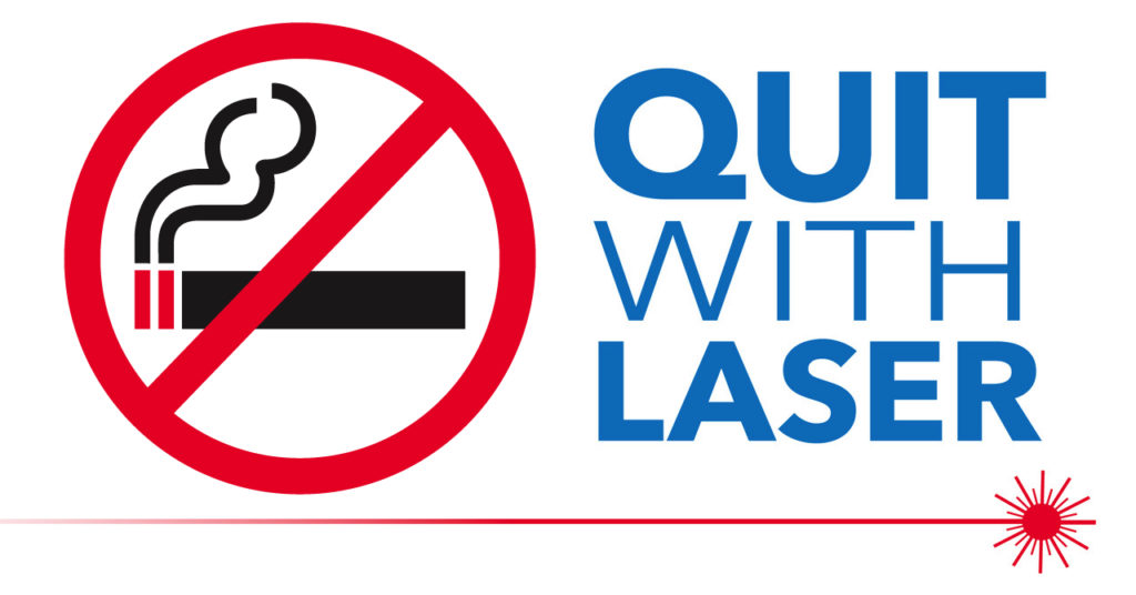 Quit Smoking & Nicotine With Laser Therapy logo.