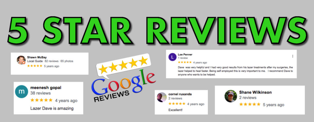 5 Star Google Reviews.
